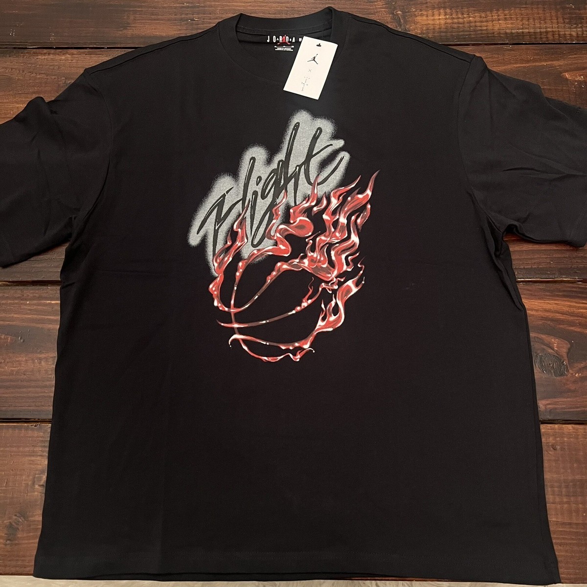 TRAVIS SCOTT × JORDAN★Flight Graphic Tシャツ Travis Scott x Jordan Flight Graphic T-Shirt Size XL Black