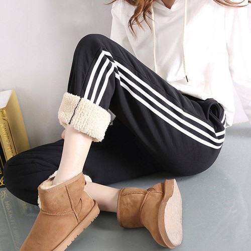 Damen Warmfutter Harem Fleece Hose Pants Freizeit Locker Jogginghose Jogger - Bild 8 von 18