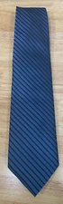 Scott Allan Collection Men's Necktie Tie Microfiber Blue Stripe CEO Business Dad