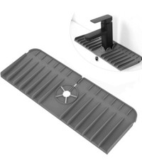 Kitchen Faucet Sink Splash Guard Silicone Drain Pad Water Catcher Tray Slip Mat