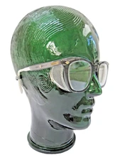 Vtg SELLSTROM Horn-Rimmed Adjustable Arms Safety Glasses Side Shields Steampunk 