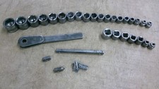 Vintage Hinsdale Tools Ratchet Large Socket Set 12 Hex Drive Old Tools Vintage Hinsdale Tools Ratchet Large Socket Set 12 Hex Drive Old Tools