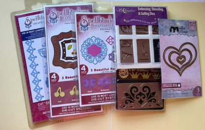 6 NEW Spellbinders Metal Die Cutting/Embossing Dies, 71 Unique Images