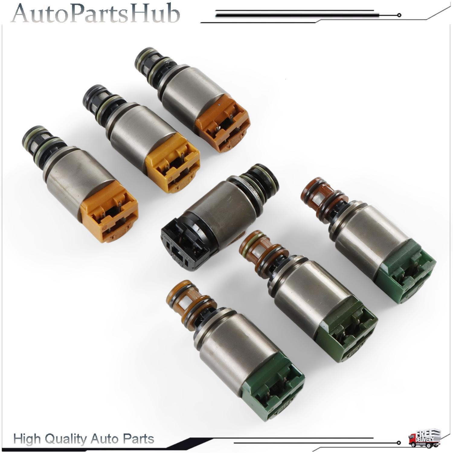 7Pcs Transmission Solenoids 6HP19 6HP26 6HP32 For Aston Martin Audi A4 BMW 323i