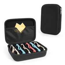 Glasses Organizer Case Multiple Pairs, Travel Sunglasses Case Adjustable Black