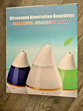 Ultrasound Atomization Humidifier Diffuser Fine Mist, Color Gradient Lights