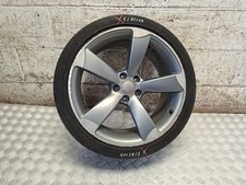 AUDI A5 8T 2014 19" INCH ALLOY WHEEL WITH DAMAGED TYRE 8T0601025CD