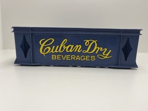 RARE Vintage 1960-1970s Cuban Dry Beverage Blue Plastic Soda Crate 