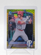 DANTE NORI 2025 BOWMAN DRAFT CHROME YELLOW REPTILIAN REFRACTOR /75 #BDC-33 Q5670