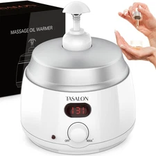 TASALON Professional Massage Oil Warmer with 2 Lockble Pump, 750ml Digital Ma...