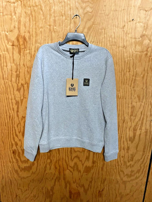 NWT!!!  3XL. BELSTAFF Men s Long Way Up Crew Neck Sweatshirt Grey.$ 195.00