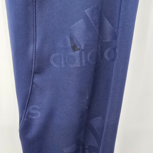 Adidas Women's All Over Logo Print Side Pocket Active Leggings Blue Size Medium - Imagen 7 de 9