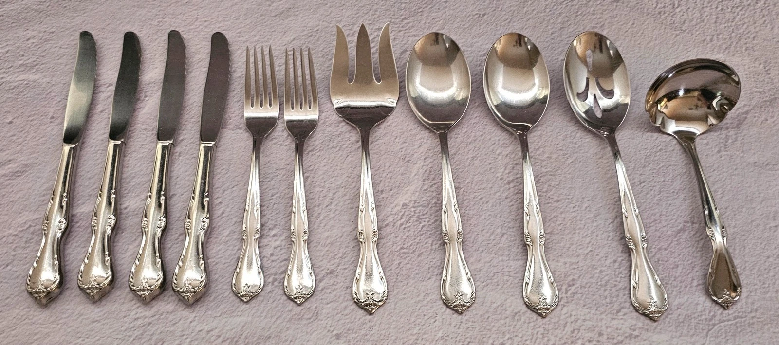 Lot of 11 Insico VICTORIAN CHARM Stainless Flatware