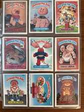 Lotto 18 carte Topps Garbage Pail Kids vintage 1986 1987 originali pulite