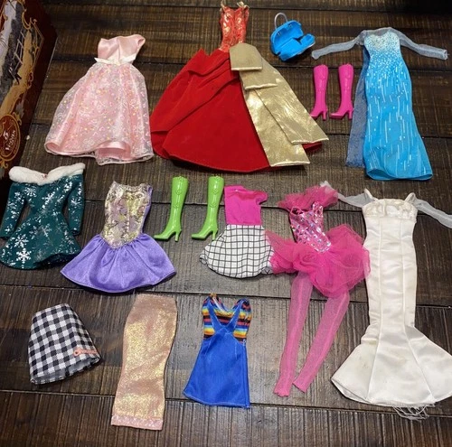Barbie Doll Dress Clothes Lot Mattel Skipper Dress Heels Shoes VTG Accessories
