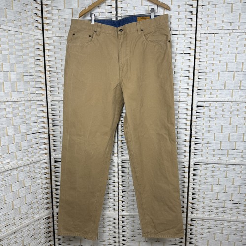 Orvis Pants Men’s 40x34 Tan KHP Canvas Outdoor Field Casual Durable Heavyweight