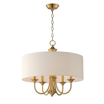 Maxim 10015OMNAB Bongo 5 Light Pendant-Natural Aged Brass
