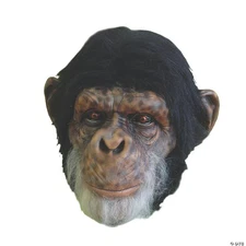 Adult Full-Head Chimpanzee Mask – Realistic Design, Premium Latex Material
