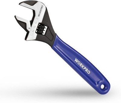 Lightweight 8-Inch Adjustable Wrench - Wide Jaw Design for Home & Garage Tasks