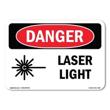 Laser Light ANSI OSHA ANSI Danger Sign Metal Plastic Decal