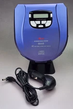 Vtg RADIO SHACK 42-6020 Deluxe Portable CD Player w/ Car Power Supply - TESTED