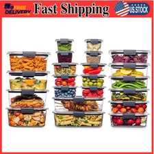 Rubbermaid Brilliance BPA Free 44-Piece Food Storage Containers Set Airtight