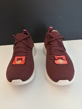 SKECHERS WOMENS MEMORY FOAM SNEAKER, BURGUNDY...