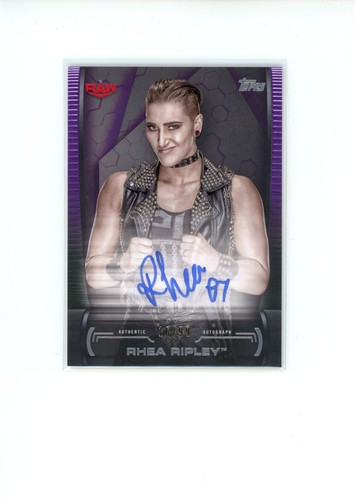2021 Topps Undisputed WWE Rhea Ripley #A-RP Purple Parallel Auto 16/99 ...