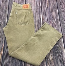 Levi's 514 Corduroy Straight Fit Beige Corduroy Jeans Mens 34x32 Actual 36x32 