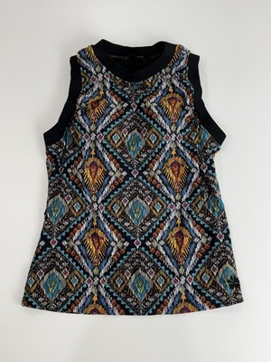 HAPARI Native Tankini Slimming Athleisure Swim Boho Top M Built In Bra