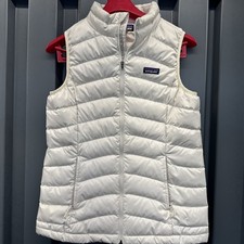PATAGONIA Girls Size XXL Down Sweater Vest Jacket Netplus Shells Off White