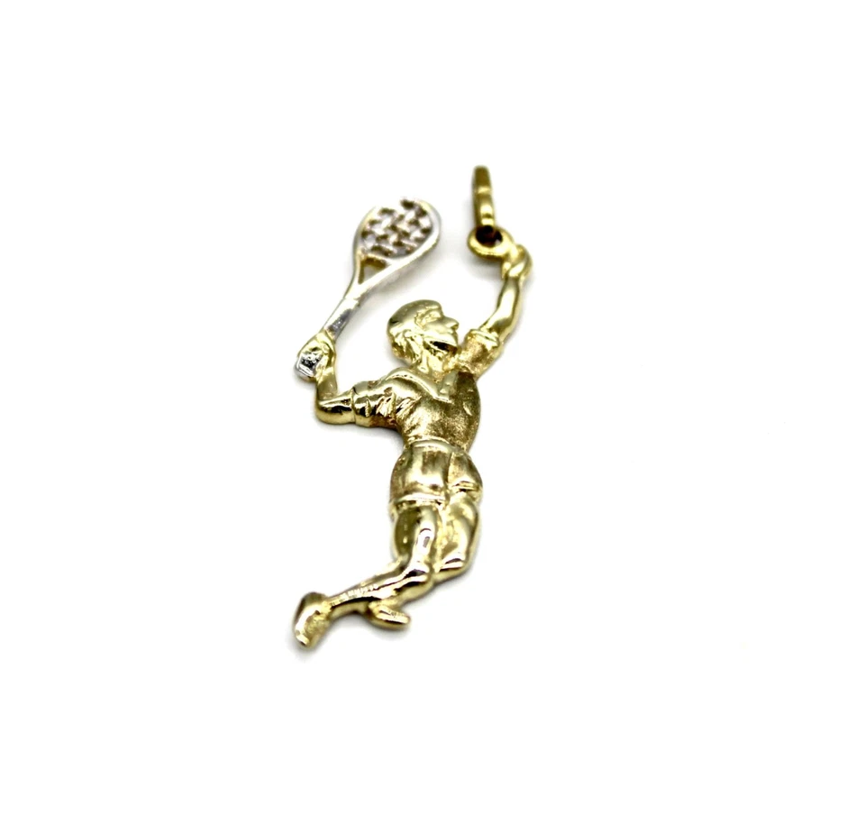 Anhänger Tennisspieler 333 Gelbgold Tennis Gold - Bild 3 von 4
