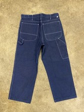Vintage 70s Dickies Jeans Mens Blue Denim Dark Wash Western Straight Leg 34x32
