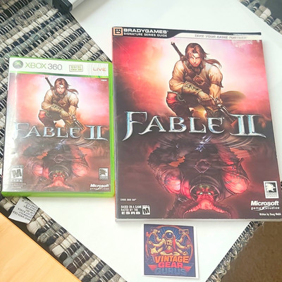 Authentic Fable II Xbox 360 NTSC-U/C  CIB W/Strategy Guide No Poster Great Shape
