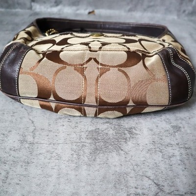 Vintage Coach Ergo Hobo Brown Signature Canvas Shoulder Bag 10764