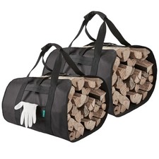 Firewood Carrier, Canvas Wood Carrier for Firewood, Waterproof  Heavy Duty L...