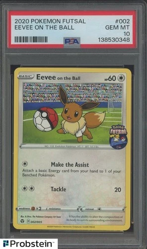 2020 Pokemon Eevee On the Ball Futsal Promo #002 PSA 10 Gem Mint