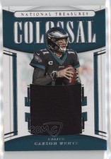 2019 Panini National Treasures Colossal Materials 52/99 Carson Wentz #CM-22 3hd