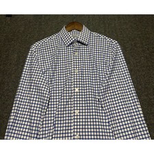 Collars and co button up dress shirt long sleeve mens performance medium check
