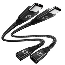 UseBean USB C Extension Cable 2FT 2Pack, USB-C 3.2 Gen2 20Gbps 2FT 2FT, Black