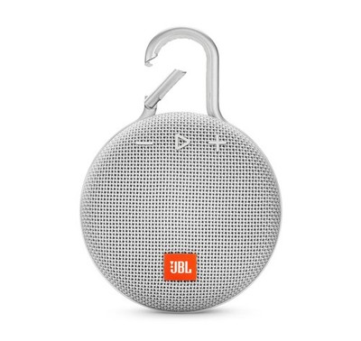 JBL Clip 3 Steel white Portable Bluetooth Speaker Open Box