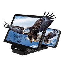 Screen Phone Magnifier, Screen Magnifier for Cell Phone, 3D HD Foldable Black