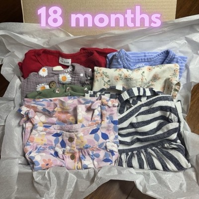 18 Months Baby Girl s Vintage Clothes Bundle 7 Pieces Pack