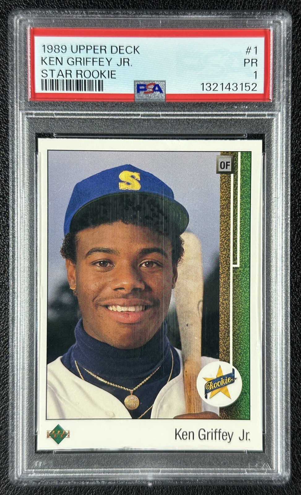 KEN GRIFFEY JR. PSA 1 1989 UPPER DECK #1 STAR ROOKIE RC MARINERS 3152