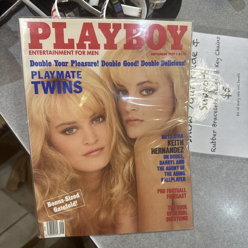 Playboy Magazine September 1989 Playmate Twins
