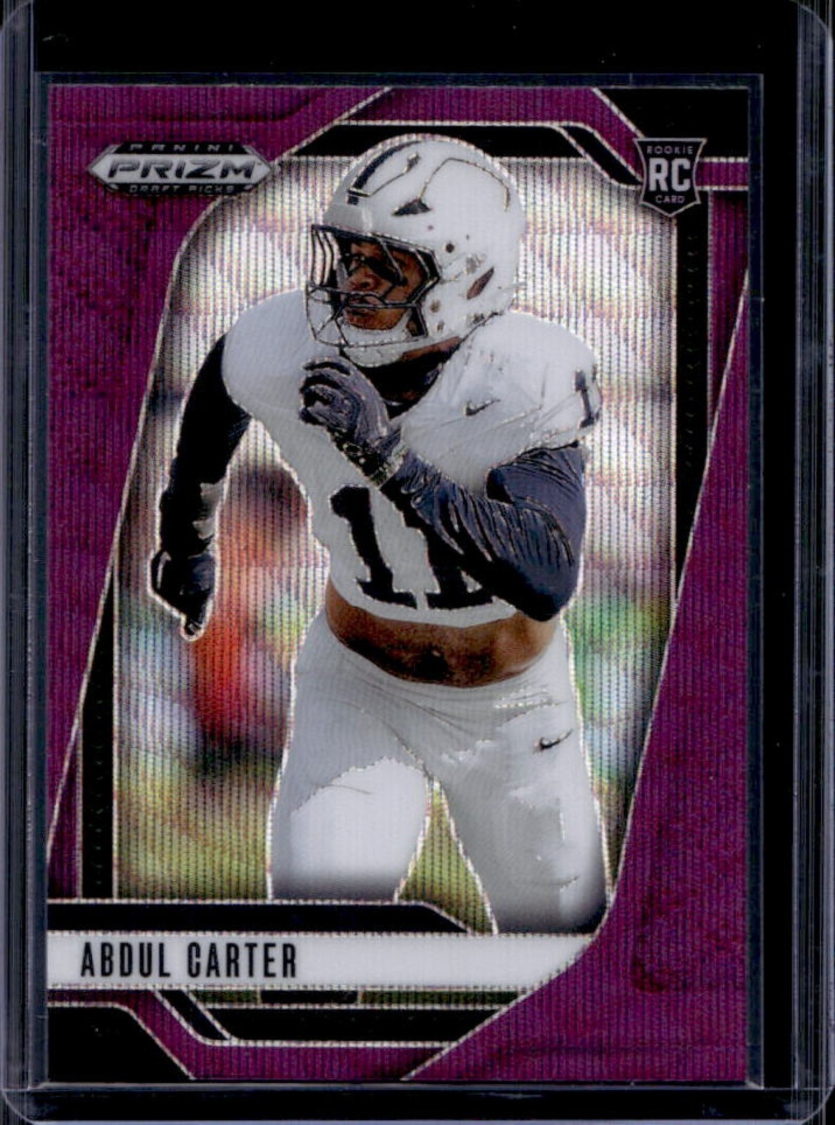 2025 Panini Prizm Draft Picks Abdul Carter RC Purple Wave #102 Nittany Lions