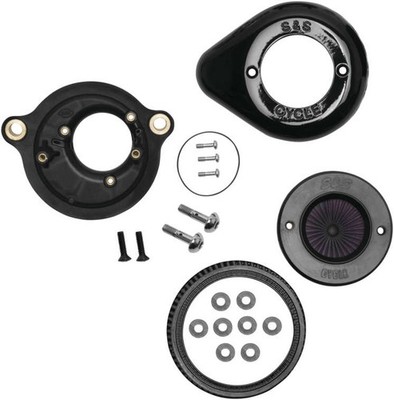 S&S Air Stinger Stealth Luftfilter-Kit - Glänzend Schwarz Motorrad 170-0718A