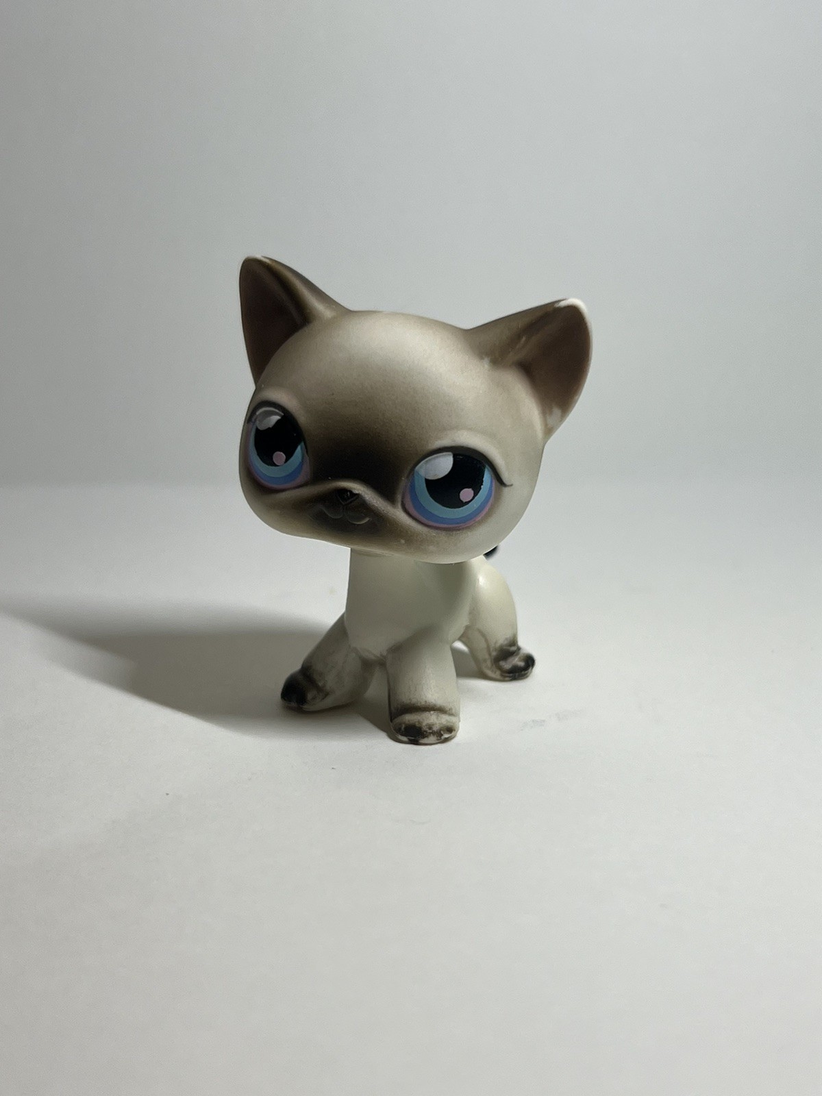 Authentic Littlest Pet Shop LPS Black White #5 - Siamese Shorthair Cat