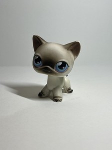 Authentic Littlest Pet Shop LPS Black White #5 - Siamese Shorthair Cat