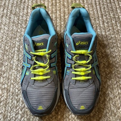 Asics T5N8N Gel-Venture 5 Running Shoes Womens Size 8 / 39.5 Gray Blue Neon #sh7